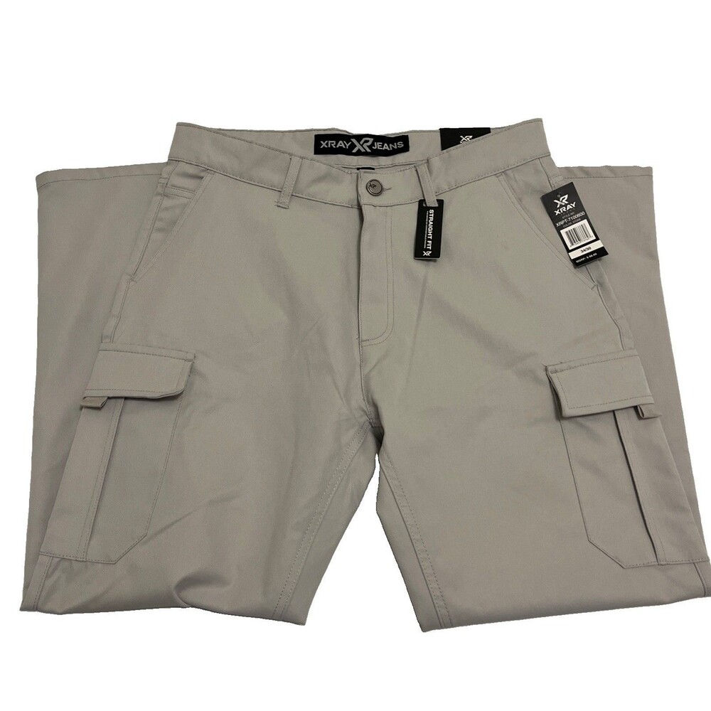 XRAY JEANS Men's Commuter Pants Utility Cargo Style Tan Size 34x30 New